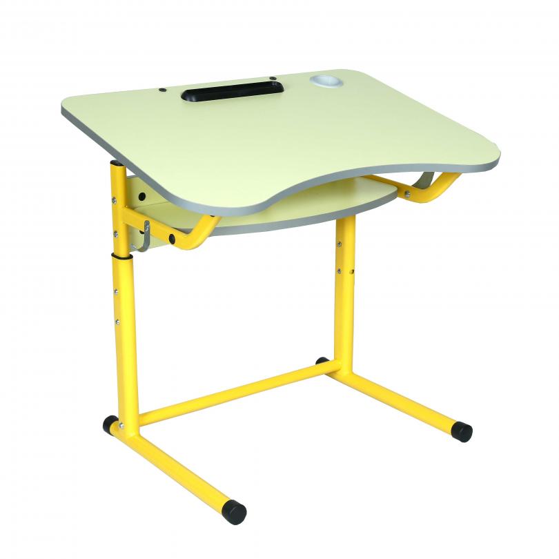 Стіл учнів. 1-місн. з регул. кута нахилу стільниці, АНШАР ГРУП (31182), ростова група №3-6, 700х500х580-760мм, каркас – плоскоовальна і кругла труба